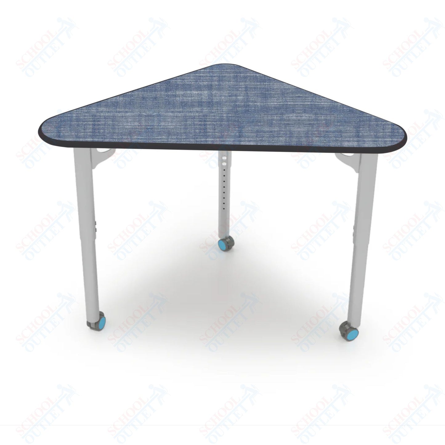 CEF ESTO Triangle Student Desk 41" x 25.25" High-Pressure Laminate Top with Colored T-Molding and Adjustable Height Legs