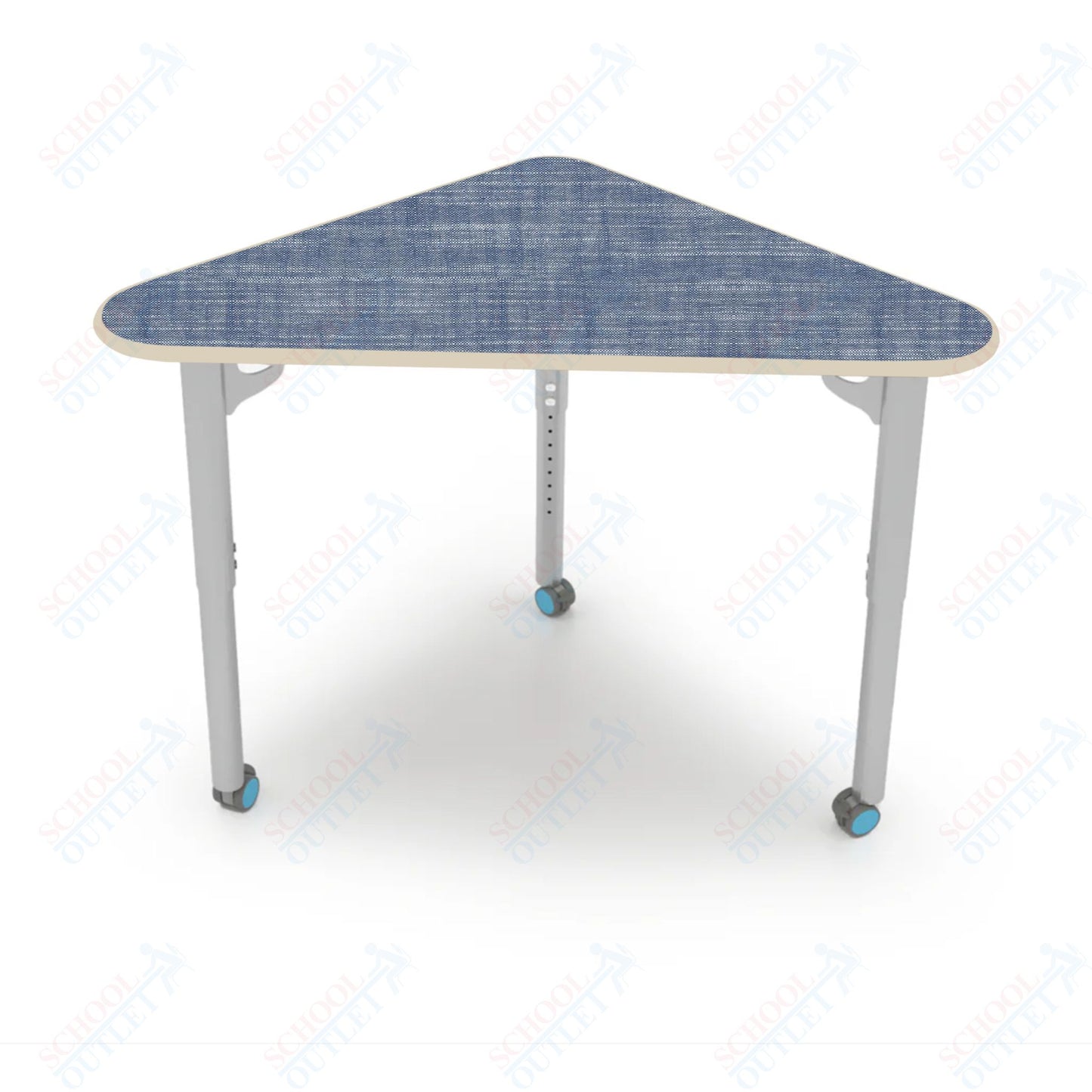 CEF ESTO Triangle Student Desk 41" x 25.25" High-Pressure Laminate Top with Colored T-Molding and Adjustable Height Legs