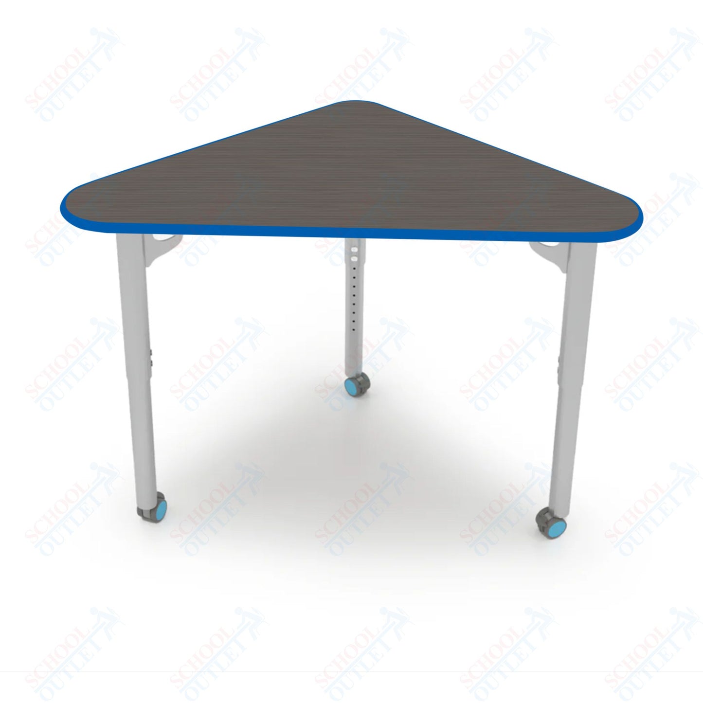 CEF ESTO Triangle Student Desk 41" x 25.25" High-Pressure Laminate Top with Colored T-Molding and Adjustable Height Legs