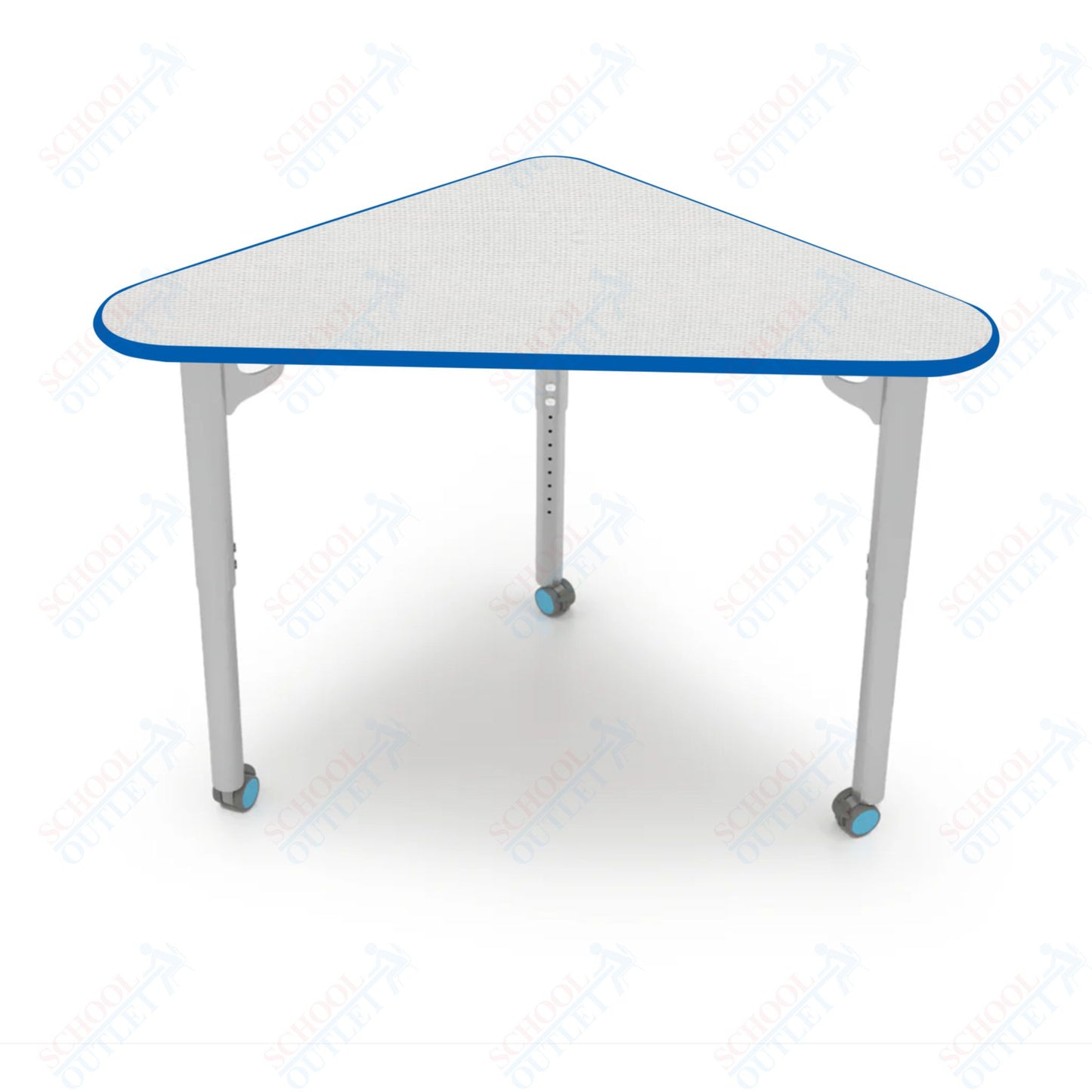 CEF ESTO Triangle Student Desk 41" x 25.25" High-Pressure Laminate Top with Colored T-Molding and Adjustable Height Legs