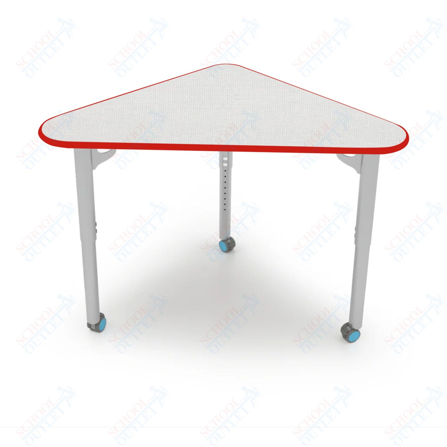 CEF ESTO Triangle Student Desk 41" x 25.25" High-Pressure Laminate Top with Colored T-Molding and Adjustable Height Legs