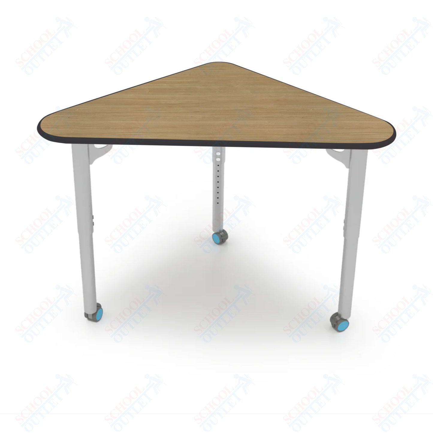 CEF ESTO Triangle Student Desk 41" x 25.25" High-Pressure Laminate Top with Colored T-Molding and Adjustable Height Legs