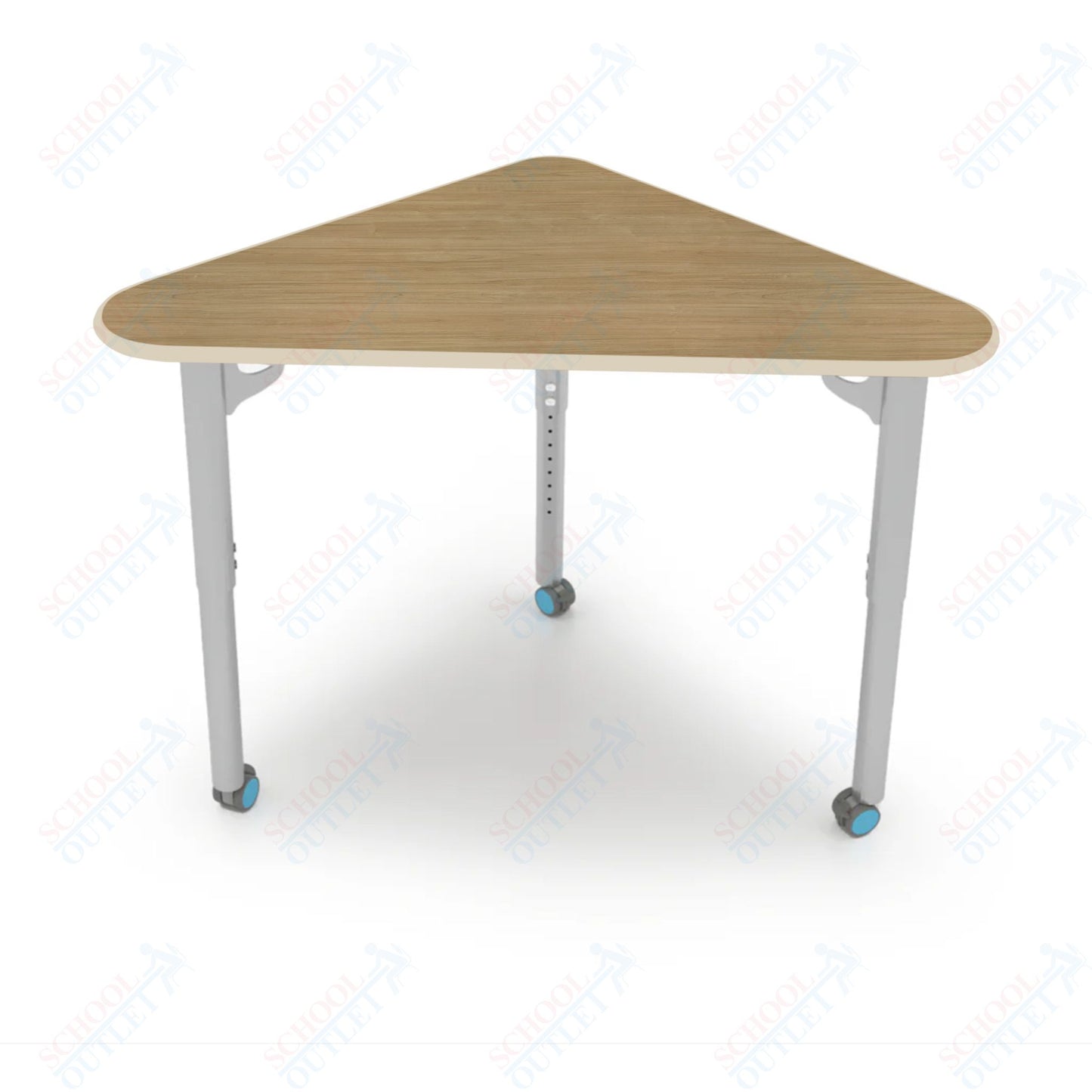 CEF ESTO Triangle Student Desk 41" x 25.25" High-Pressure Laminate Top with Colored T-Molding and Adjustable Height Legs