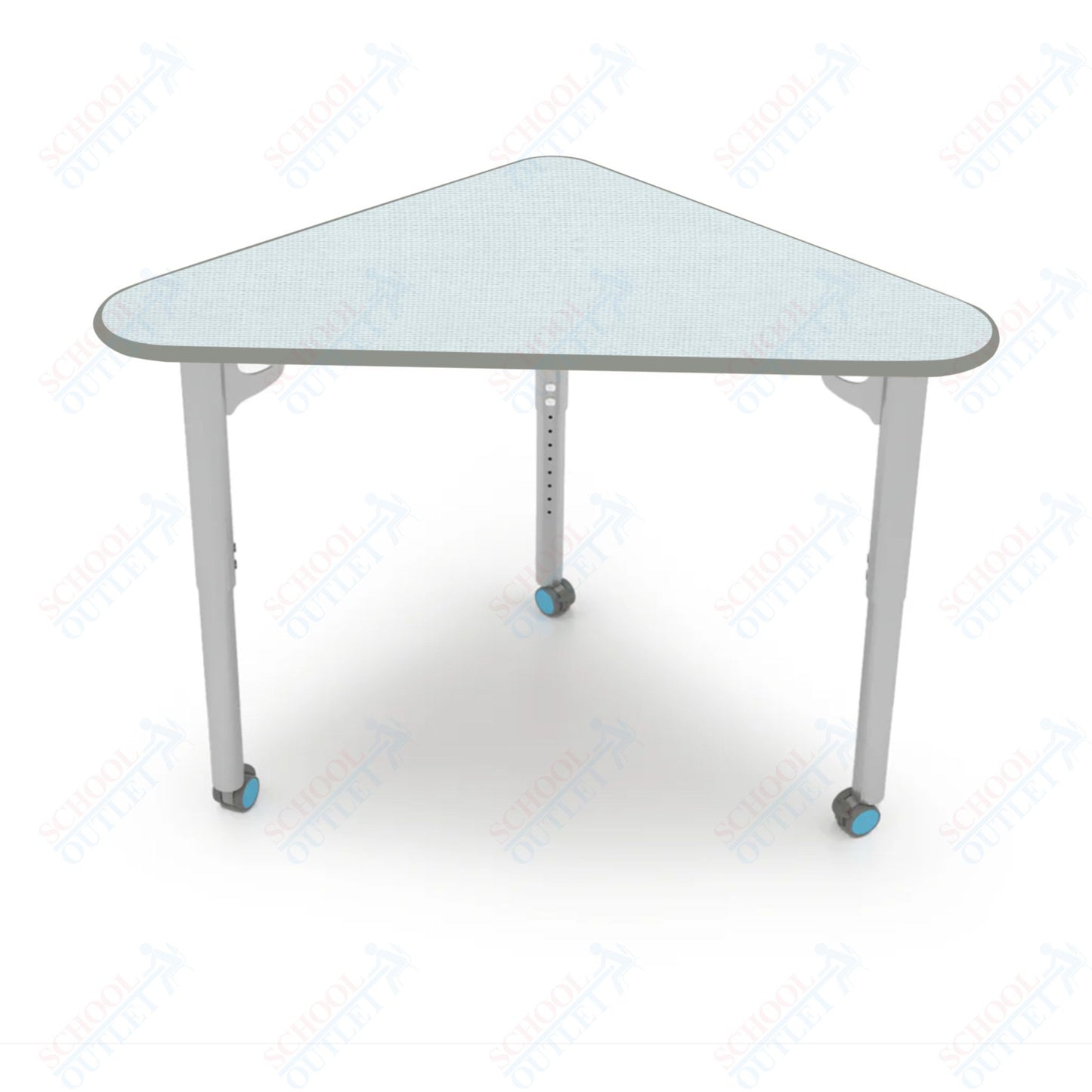 CEF ESTO Triangle Student Desk 41" x 25.25" High-Pressure Laminate Top with Colored T-Molding and Adjustable Height Legs