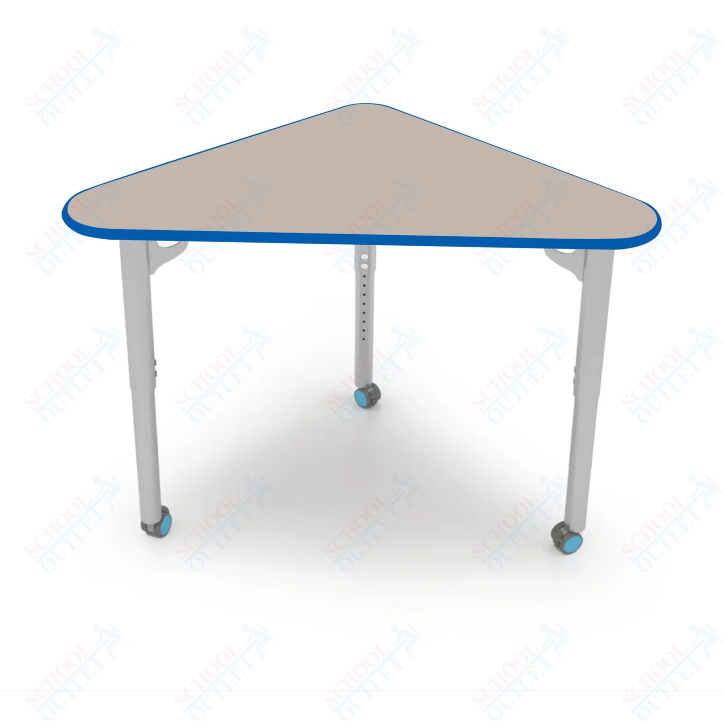 CEF ESTO Triangle Student Desk 41" x 25.25" High-Pressure Laminate Top with Colored T-Molding and Adjustable Height Legs