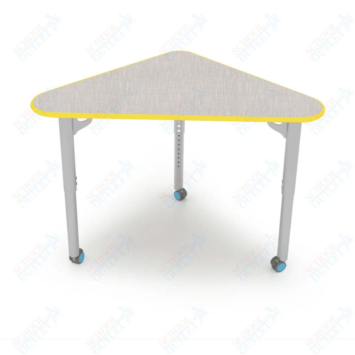 CEF ESTO Triangle Student Desk 41" x 25.25" High-Pressure Laminate Top with Colored T-Molding and Adjustable Height Legs