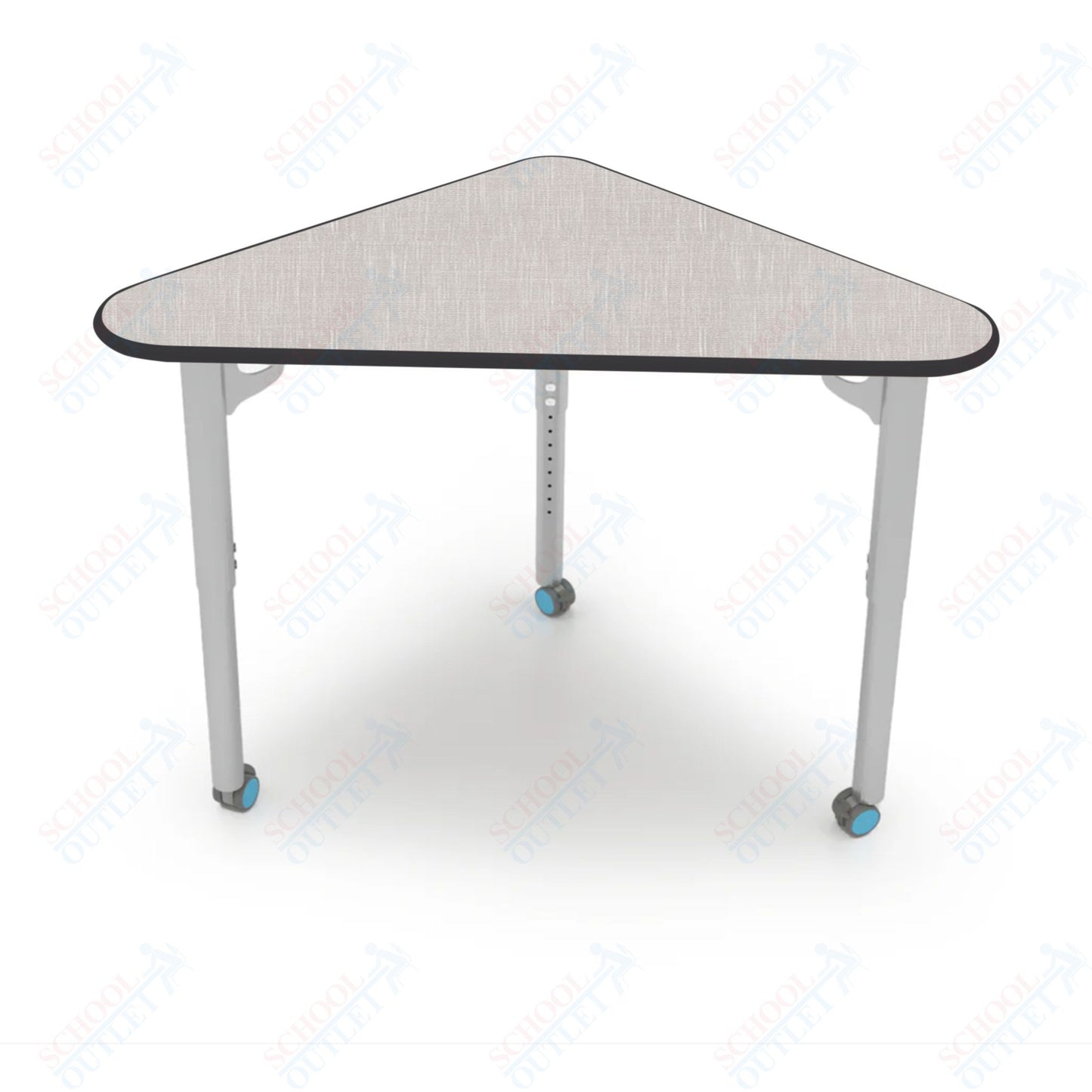 CEF ESTO Triangle Student Desk 41" x 25.25" High-Pressure Laminate Top with Colored T-Molding and Adjustable Height Legs