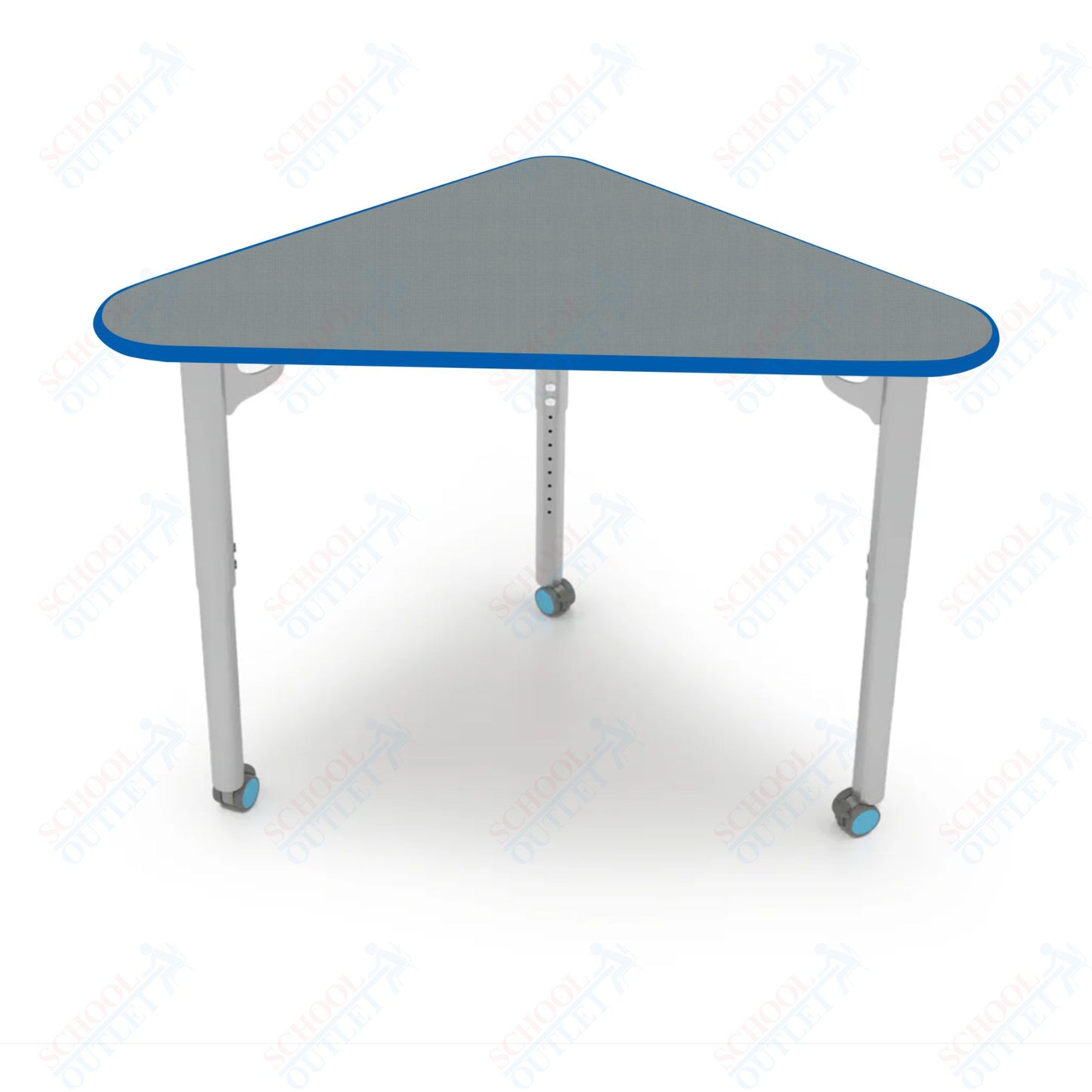 CEF ESTO Triangle Student Desk 41" x 25.25" High-Pressure Laminate Top with Colored T-Molding and Adjustable Height Legs