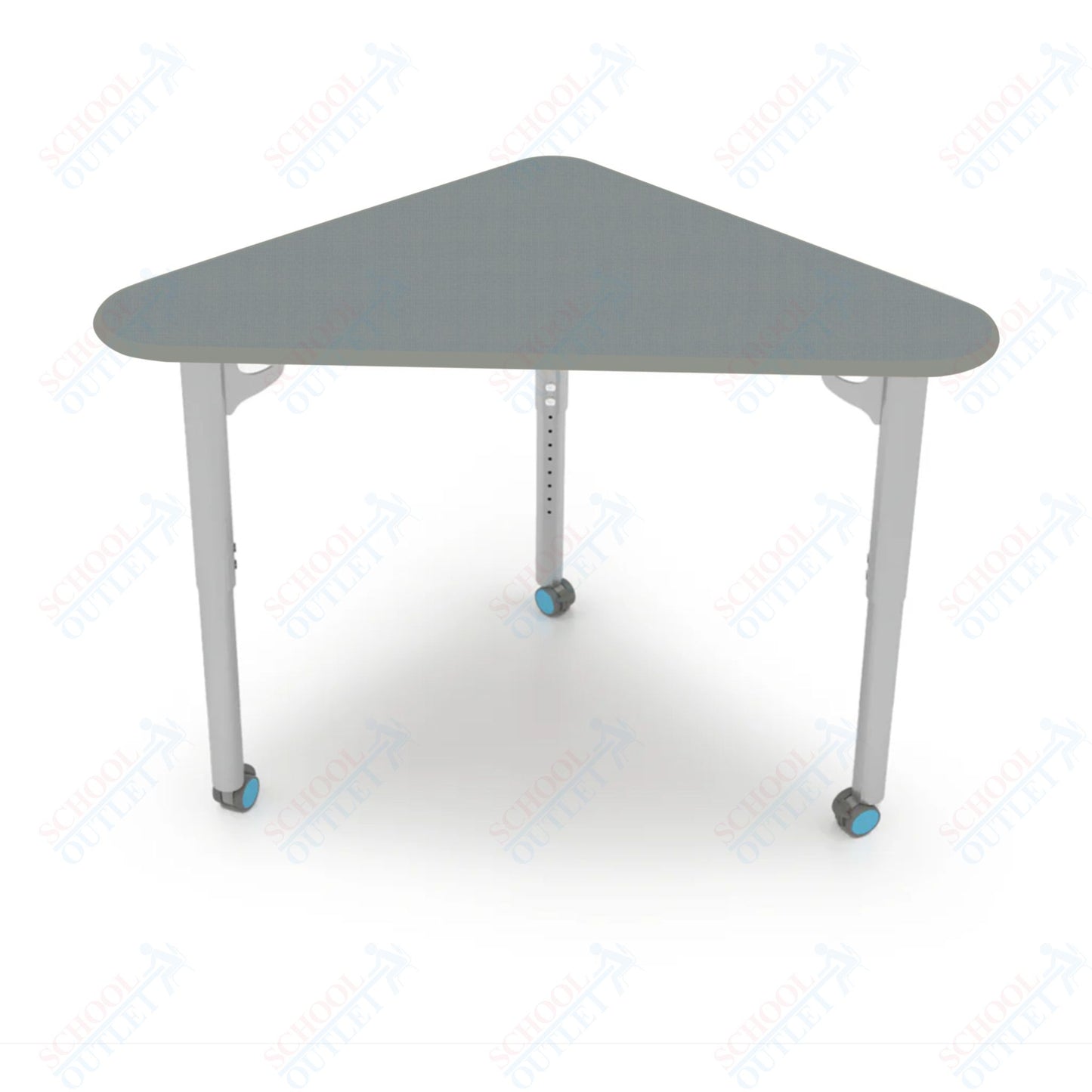 CEF ESTO Triangle Student Desk 41" x 25.25" High-Pressure Laminate Top with Colored T-Molding and Adjustable Height Legs