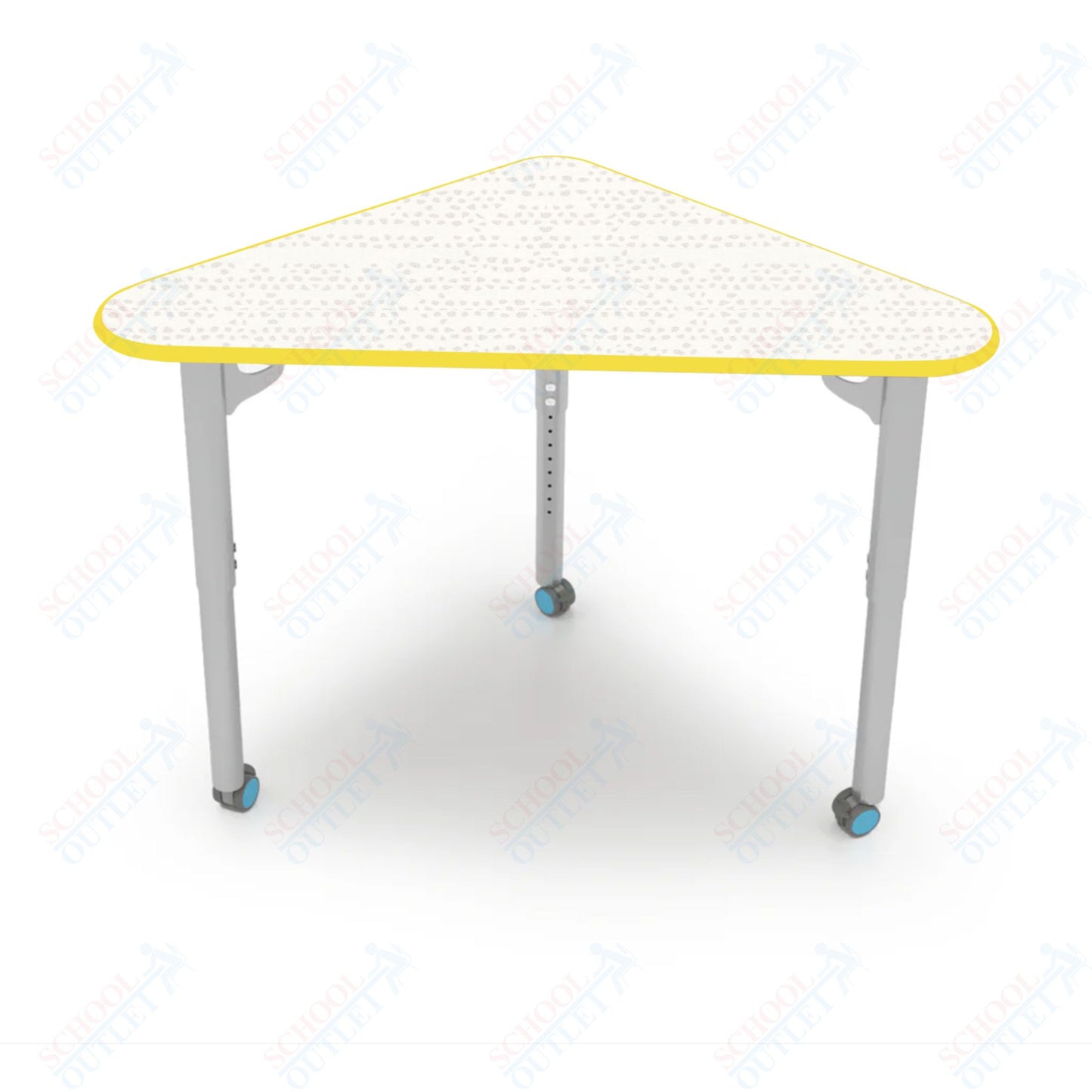 CEF ESTO Triangle Student Desk 41" x 25.25" High-Pressure Laminate Top with Colored T-Molding and Adjustable Height Legs