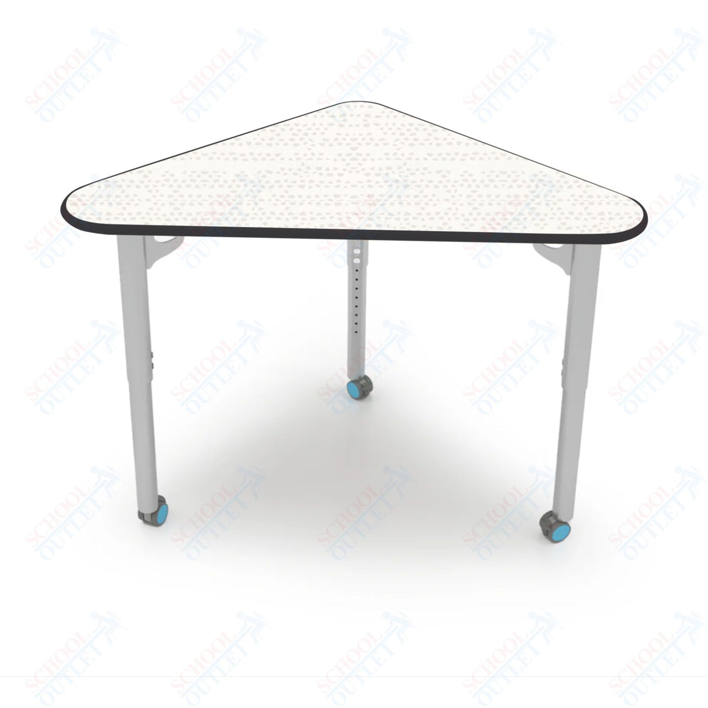 CEF ESTO Triangle Student Desk 41" x 25.25" High-Pressure Laminate Top with Colored T-Molding and Adjustable Height Legs