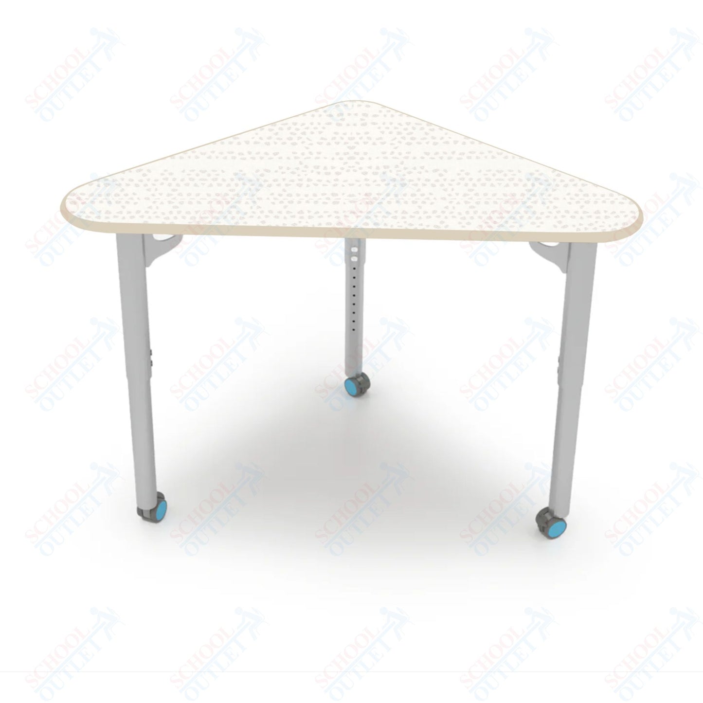 CEF ESTO Triangle Student Desk 41" x 25.25" High-Pressure Laminate Top with Colored T-Molding and Adjustable Height Legs