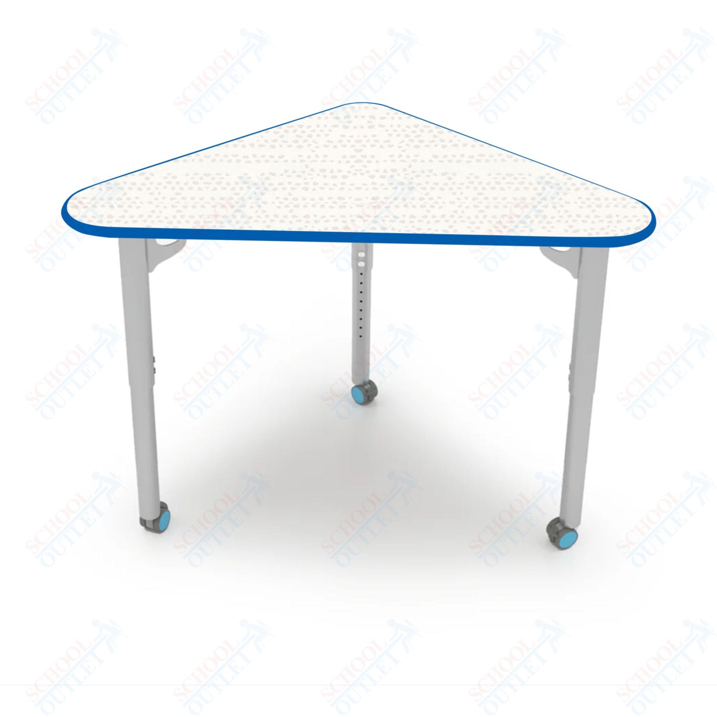 CEF ESTO Triangle Student Desk 41" x 25.25" High-Pressure Laminate Top with Colored T-Molding and Adjustable Height Legs