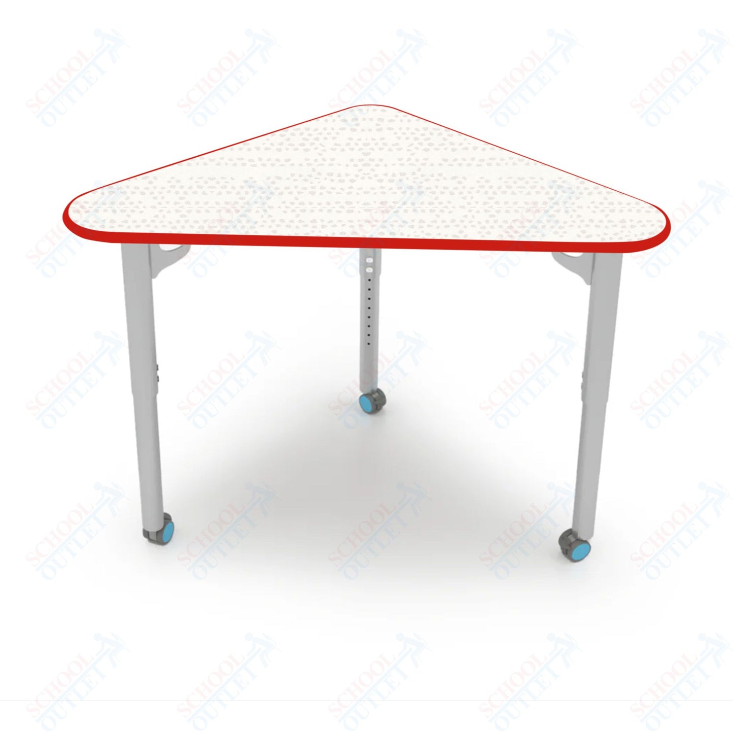 CEF ESTO Triangle Student Desk 41" x 25.25" High-Pressure Laminate Top with Colored T-Molding and Adjustable Height Legs