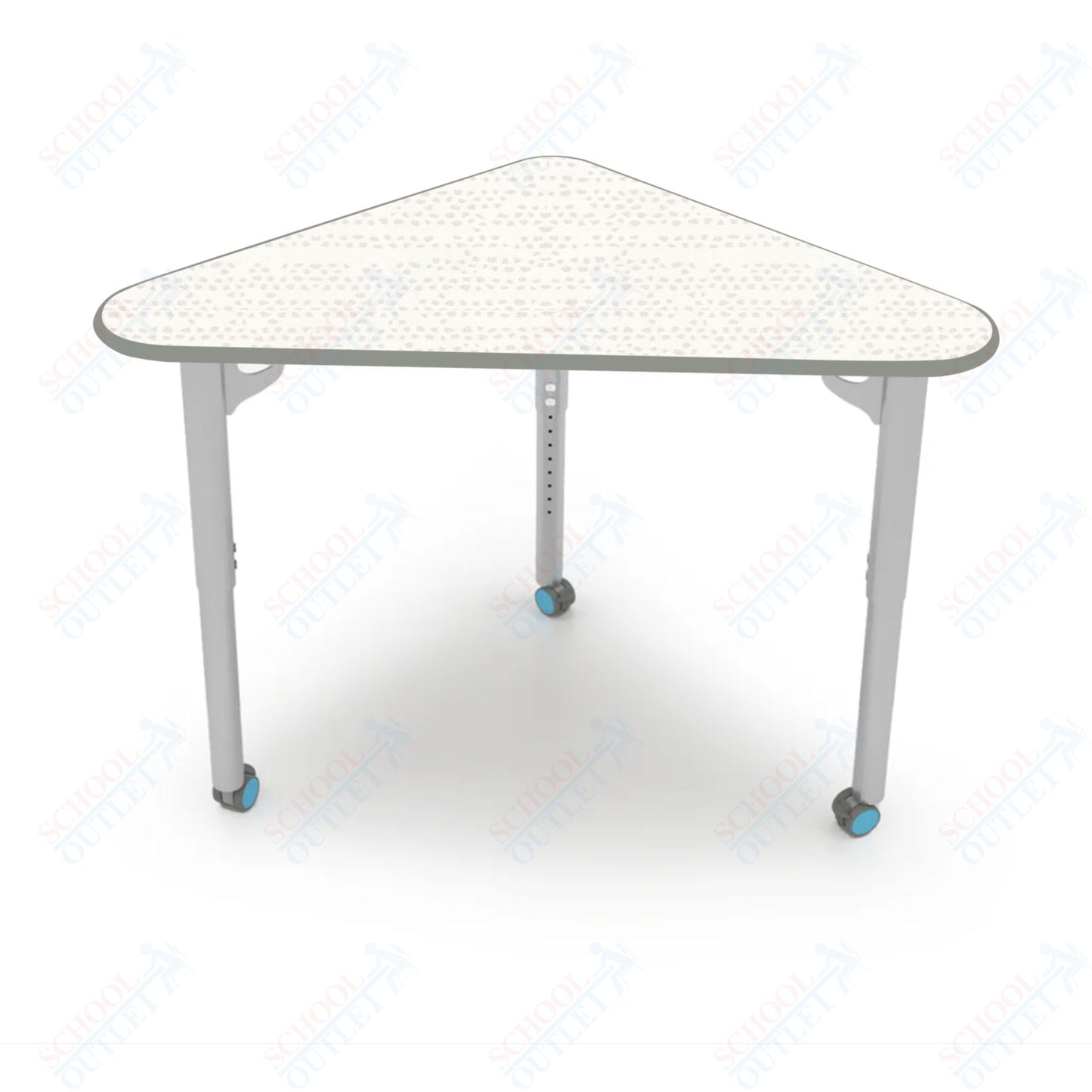 CEF ESTO Triangle Student Desk 41" x 25.25" High-Pressure Laminate Top with Colored T-Molding and Adjustable Height Legs