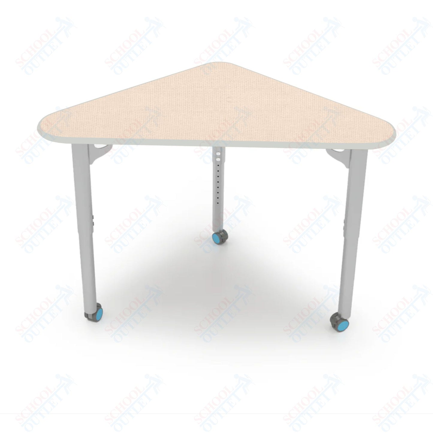 CEF ESTO Triangle Student Desk 41" x 25.25" High-Pressure Laminate Top with Colored T-Molding and Adjustable Height Legs