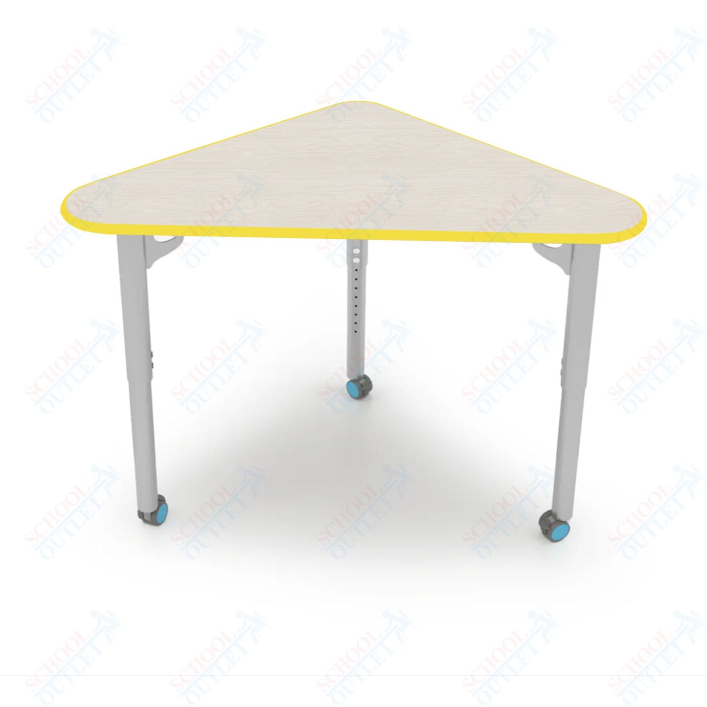 CEF ESTO Triangle Student Desk 41" x 25.25" High-Pressure Laminate Top with Colored T-Molding and Adjustable Height Legs