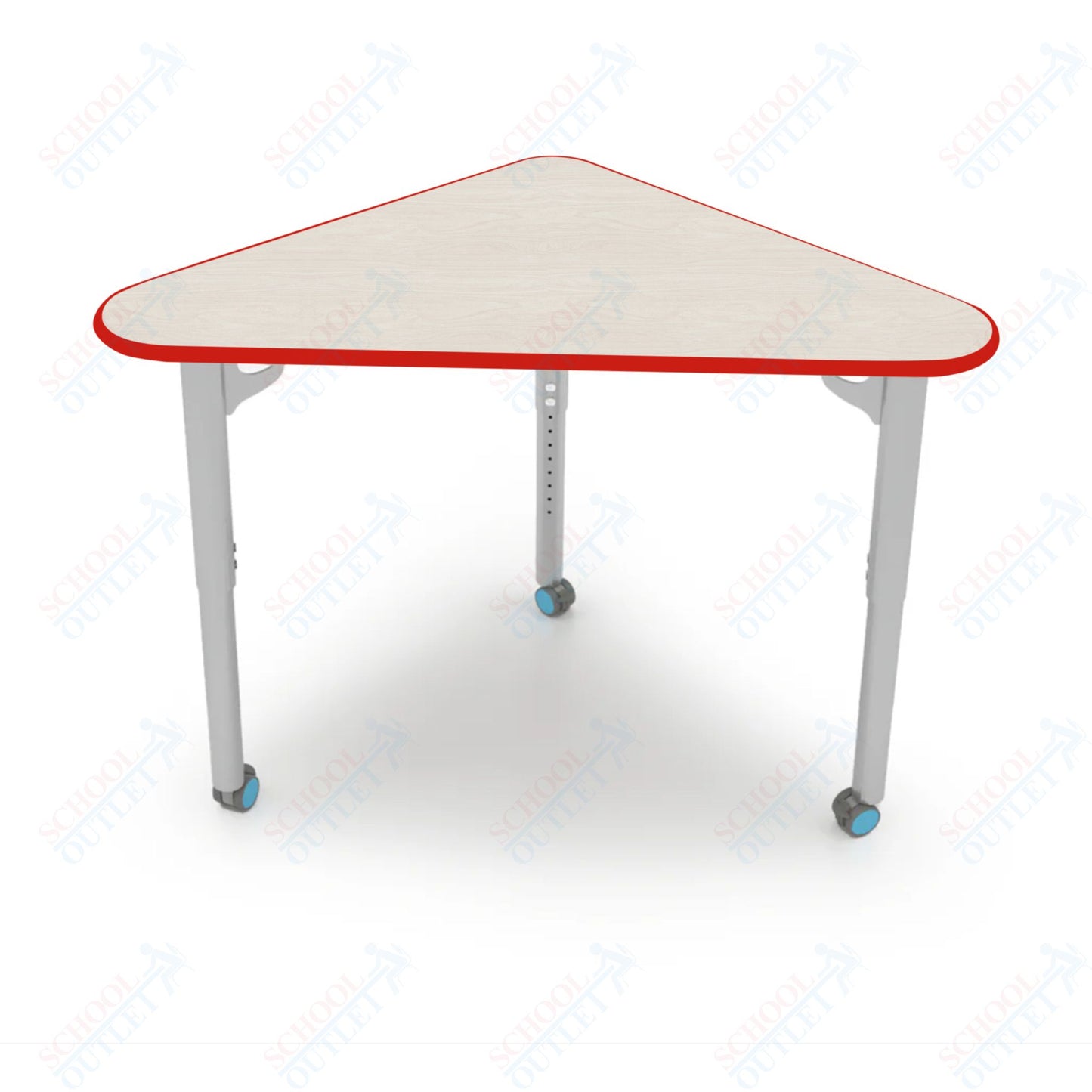 CEF ESTO Triangle Student Desk 41" x 25.25" High-Pressure Laminate Top with Colored T-Molding and Adjustable Height Legs