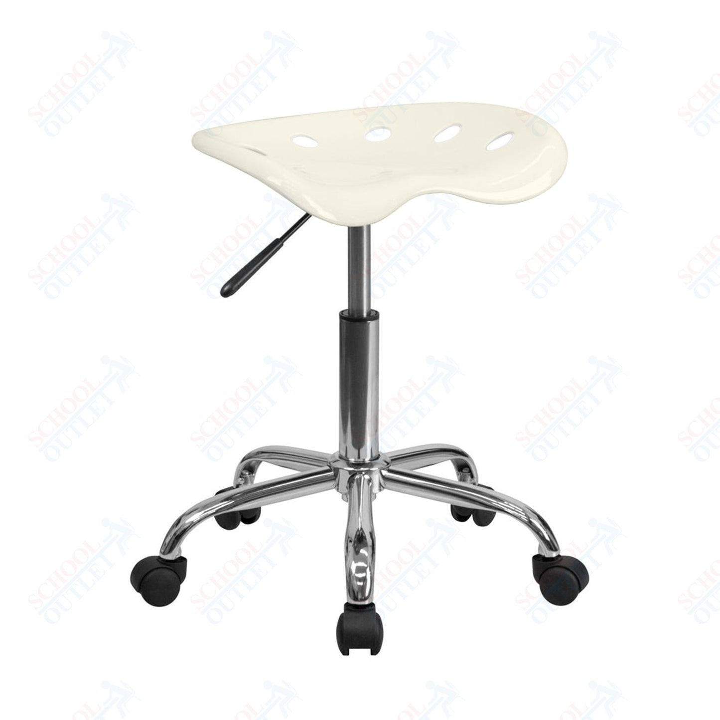 Taylor Vibrant Apple Tractor Seat and Chrome Stool