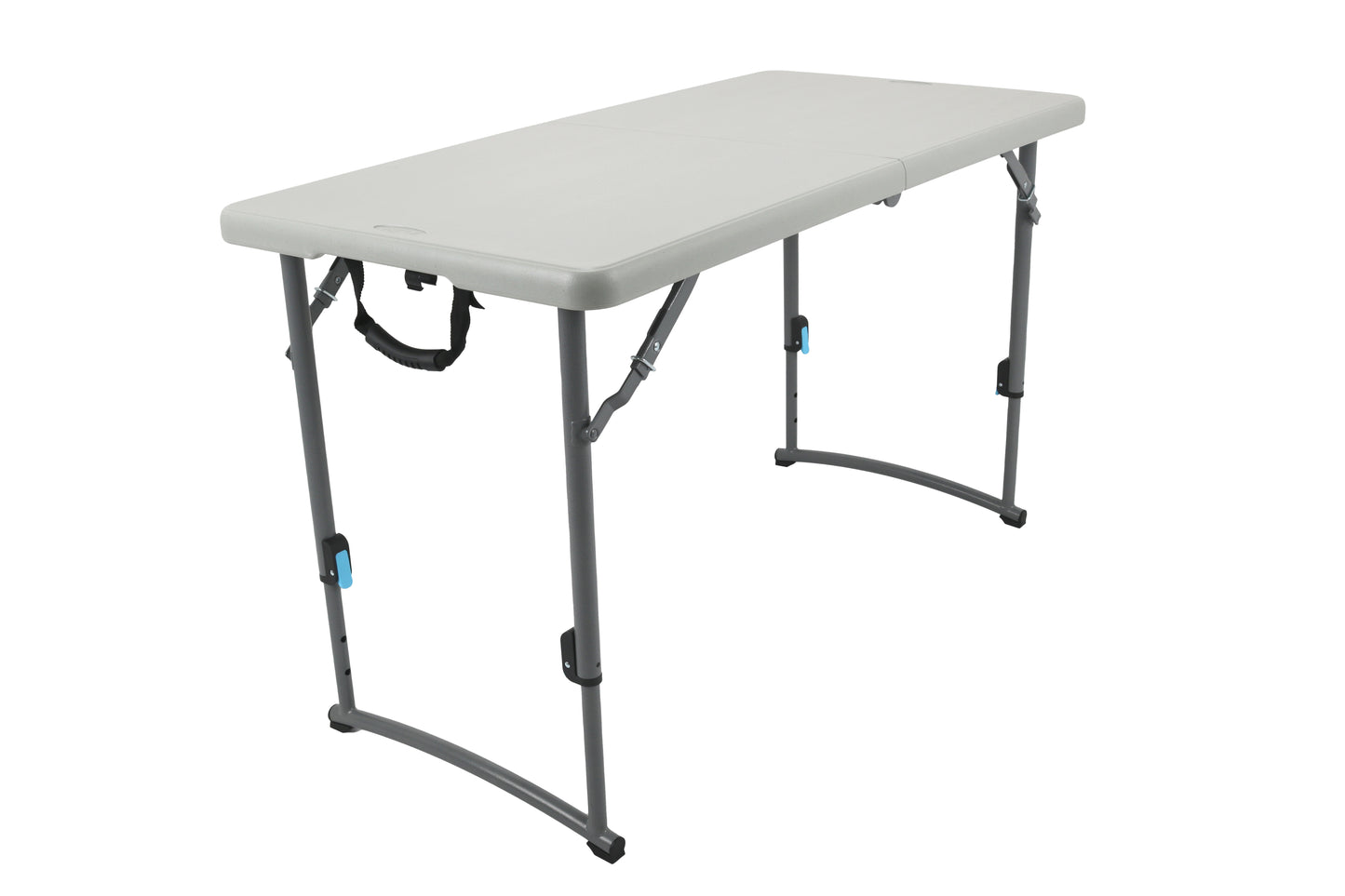 NPS Rectangular Fold-In-Half Adjustable Height Plastic Picnic Table 24" W x 48" L x 22"-35" H (BFHT-2448A)