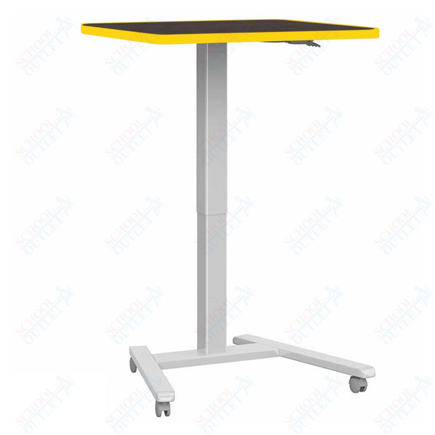 Haskell Education Fuzion Series Mobile Sit to Stand Adjustable Desk - 22"D x 26"W x 28.25-42"H (2FZPN7.2226)