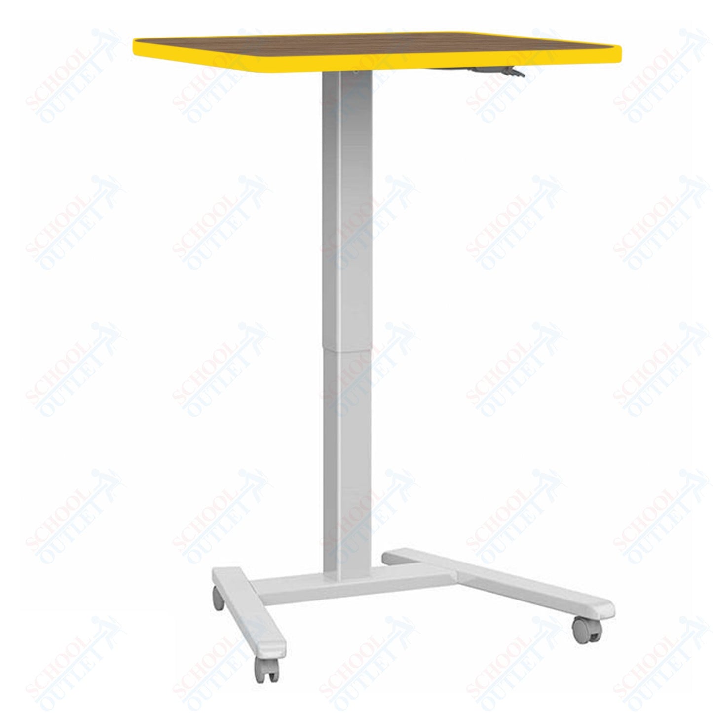 Haskell Education Fuzion Series Mobile Sit to Stand Adjustable Desk - 22"D x 26"W x 28.25-42"H (2FZPN7.2226)