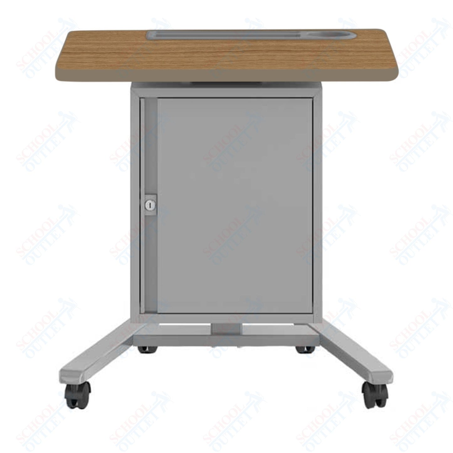 Haskell Education Fuzion Teacher's Lectern with Storage with Grommet - 22"D x 26"W x 28.25 - 42"H (2FZTL7G.2226)