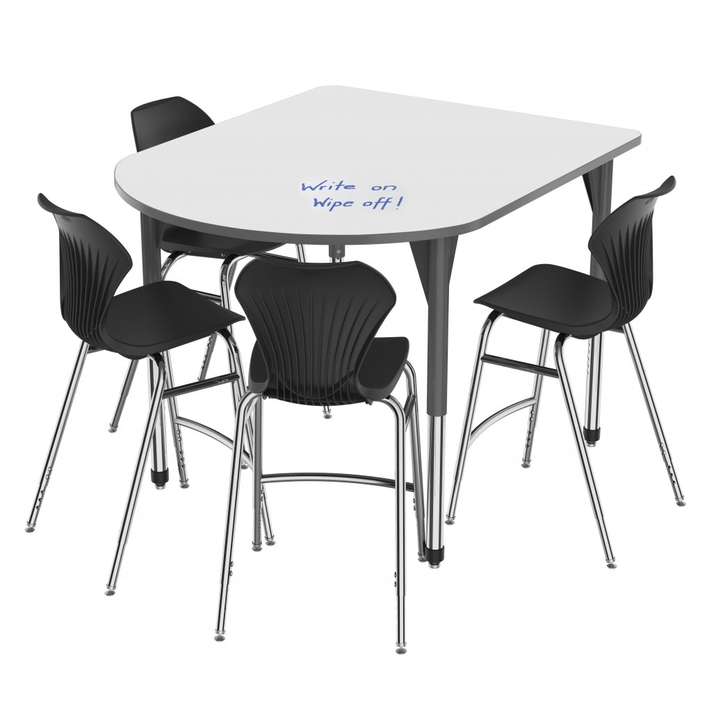 Marco Premier Series Multimedia Standing Table w/ Dry Erase Top 48" x 60" Adj Height 32"-42" (43-2260-DA)