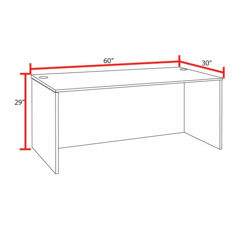 Regency Legacy 60 in. Desk Shell- Noble Oak