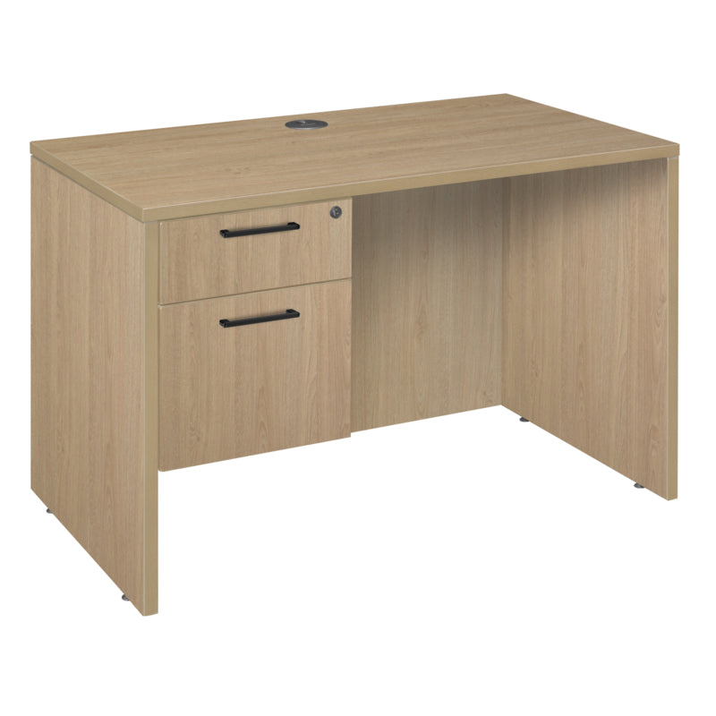 Regency Legacy 42 x 24 in. Executive Desk with Single Pedestal Drawer Unit- Noble Oak