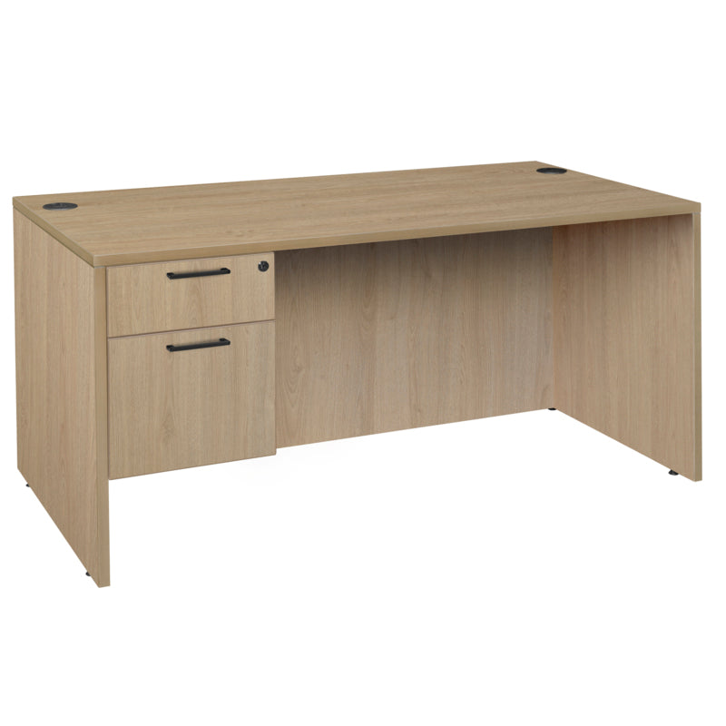 Regency Legacy 60 x 30 in. Executive Desk with Single Pedestal Drawer Unit- Noble Oak