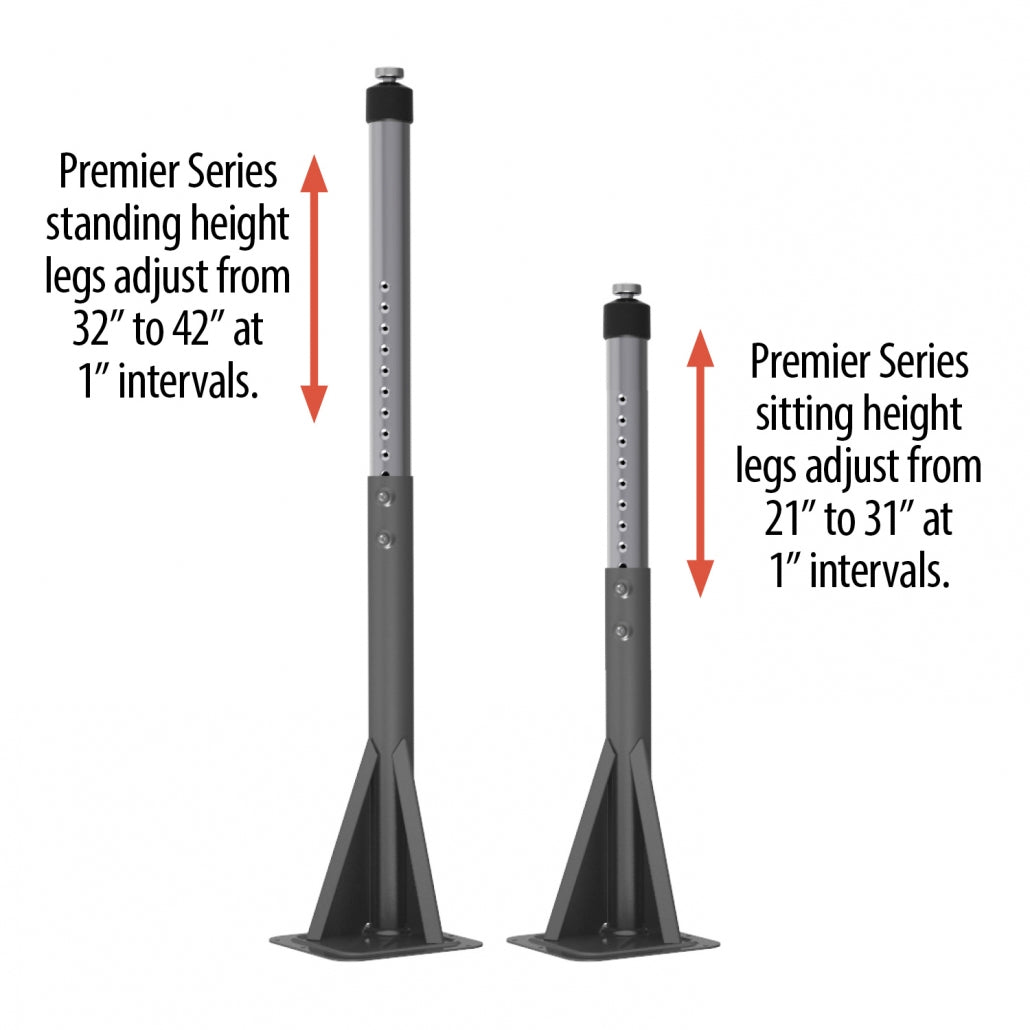 Marco Premier Series Rectangle Standing Desk 24" x 30" Adjustable Height 32"-42" (43-2229-MA)