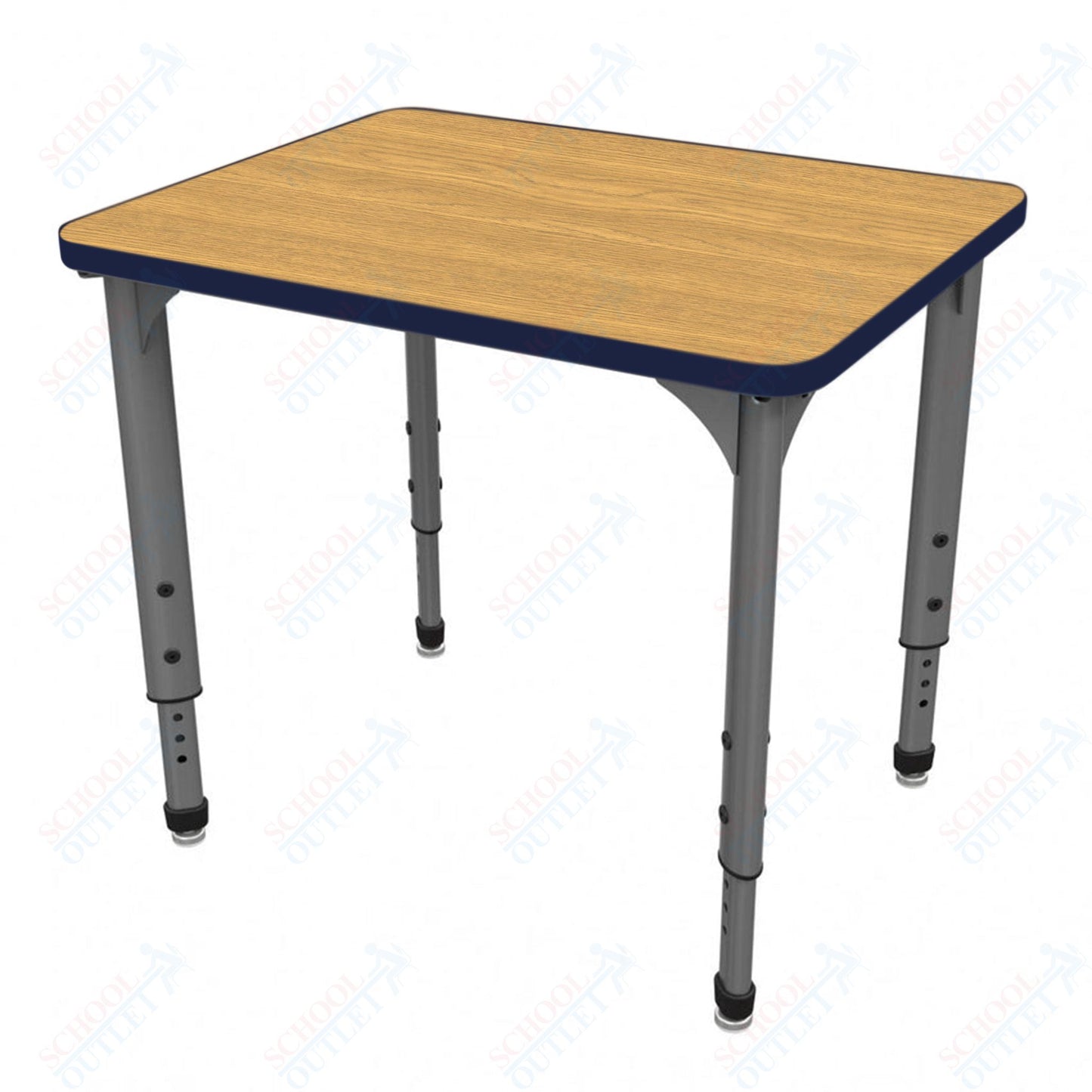 Marco Apex Series Rectangle Collaborative Student Desk 20" x 54" Adjustable Height 21"-30" (38-2221-MA)