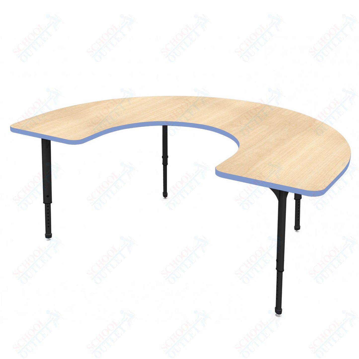 Marco Apex Series Horseshoe School Activity Table 48" x 72" Adjustable Height 21"-30" (38-2227-MA)