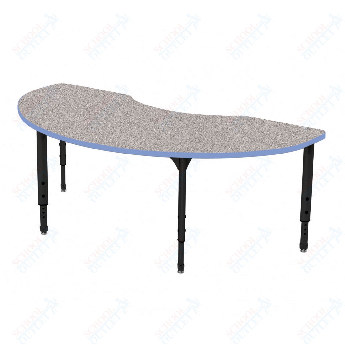 Marco Apex Series Kidney School Activity Table 36" x 72" Adjustable Height 21"-30" (38-2267-MA)