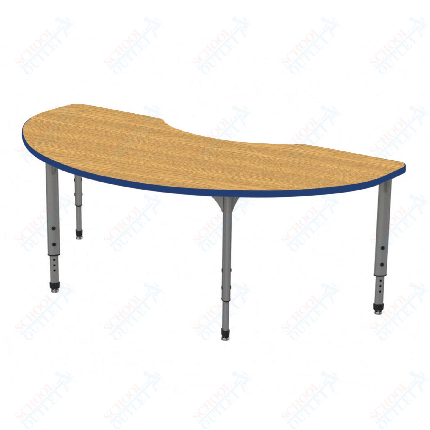 Marco Apex Series Kidney School Activity Table 36" x 72" Adjustable Height 21"-30" (38-2267-MA)