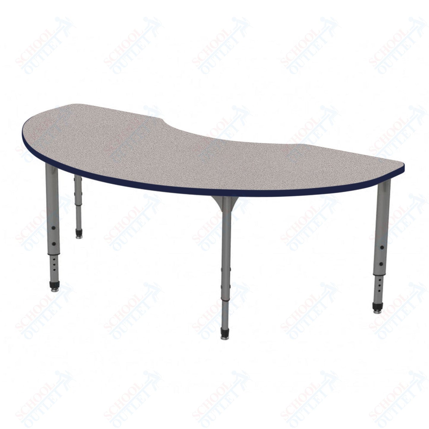 Marco Apex Series Kidney School Activity Table 48" x 72" Adjustable Height 21"-30" (38-2268-MA)