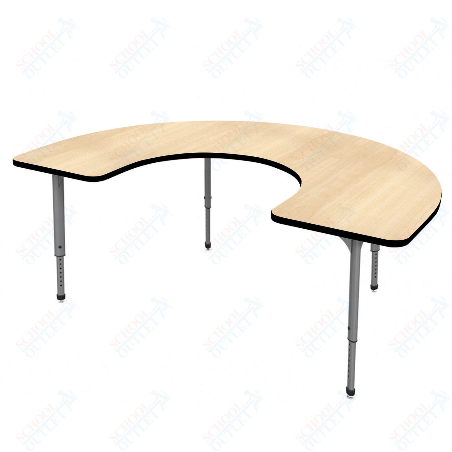 Marco Apex Series Horseshoe School Activity Table 60" x 66" Adjustable Height 21"-30" (38-2270-MA)