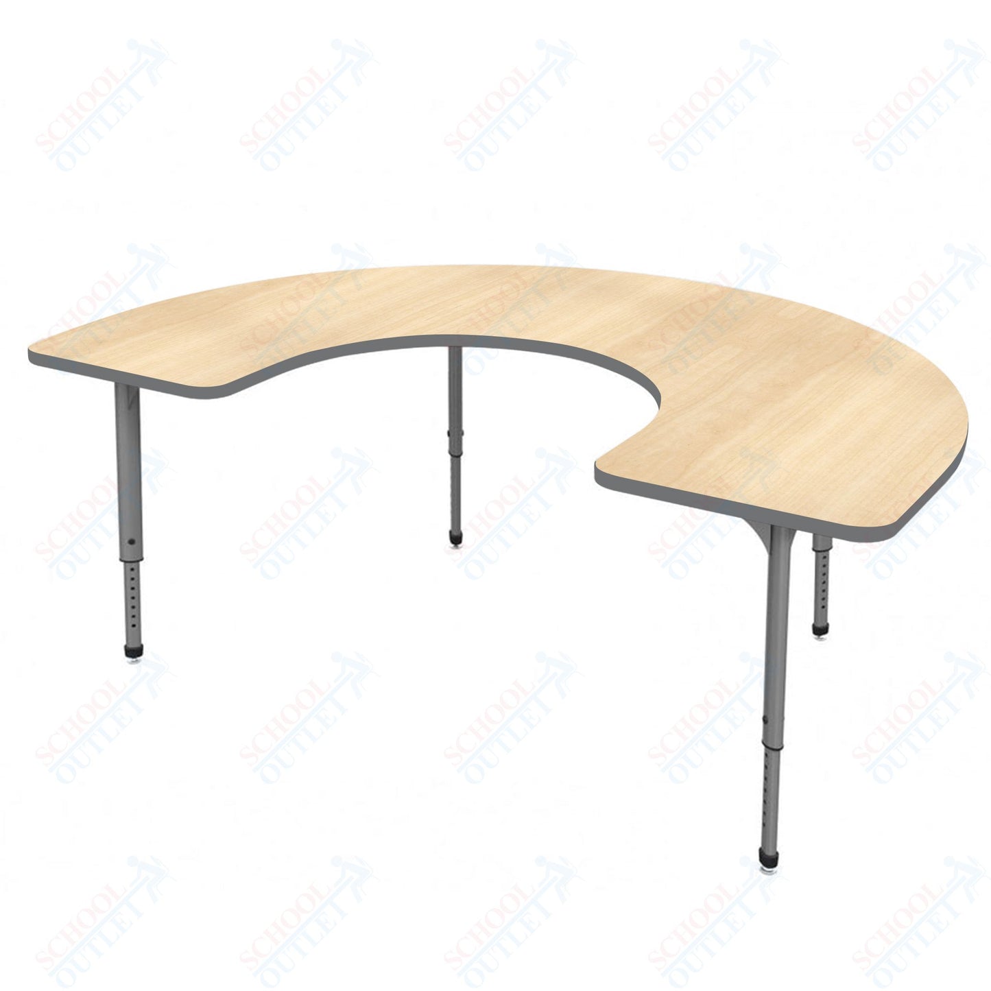 Marco Apex Series Horseshoe School Activity Table 60" x 66" Adjustable Height 21"-30" (38-2270-MA)