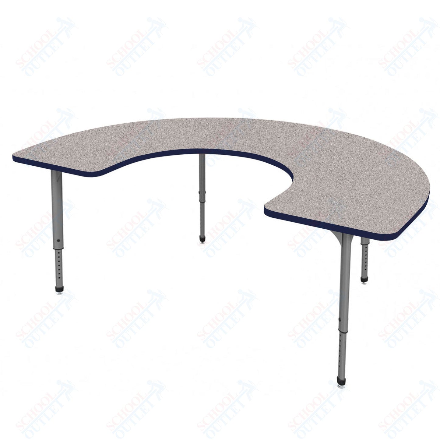 Marco Apex Series Horseshoe School Activity Table 60" x 66" Adjustable Height 21"-30" (38-2270-MA)