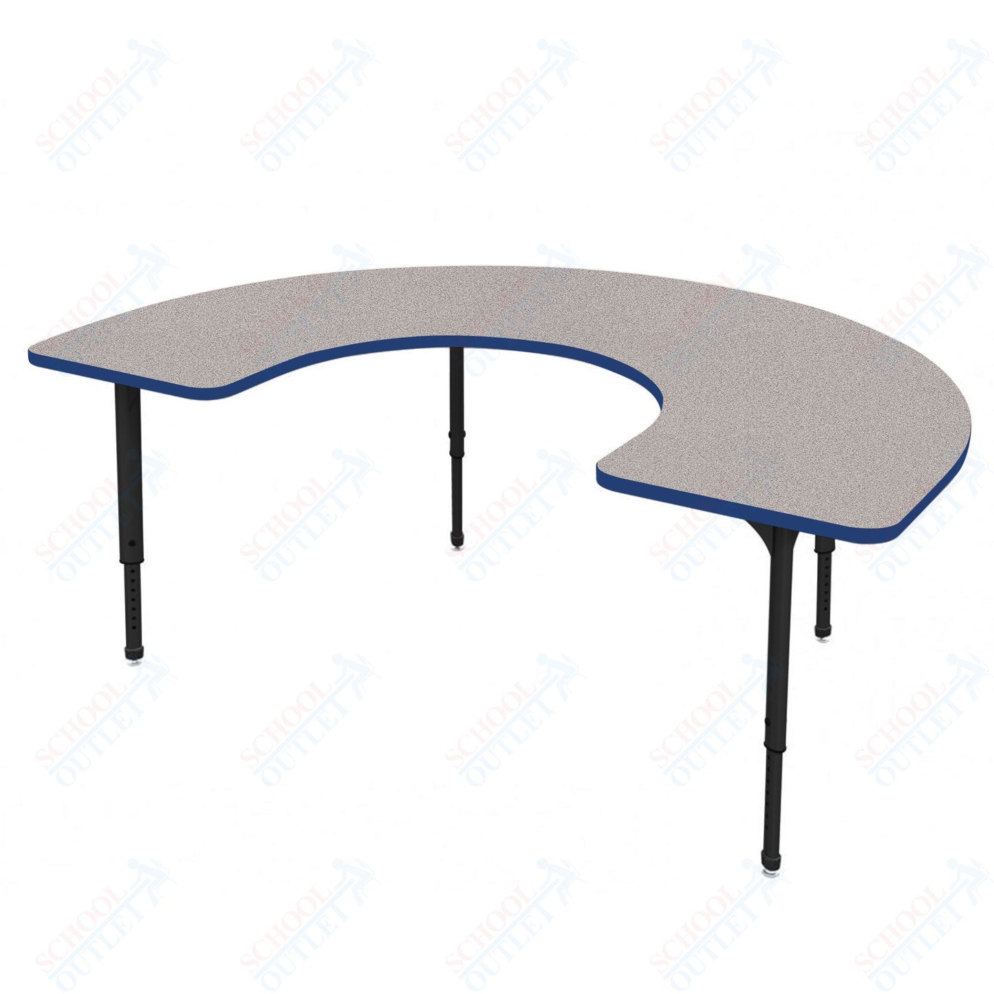 Marco Apex Series Horseshoe School Activity Table 60" x 66" Adjustable Height 21"-30" (38-2270-MA)