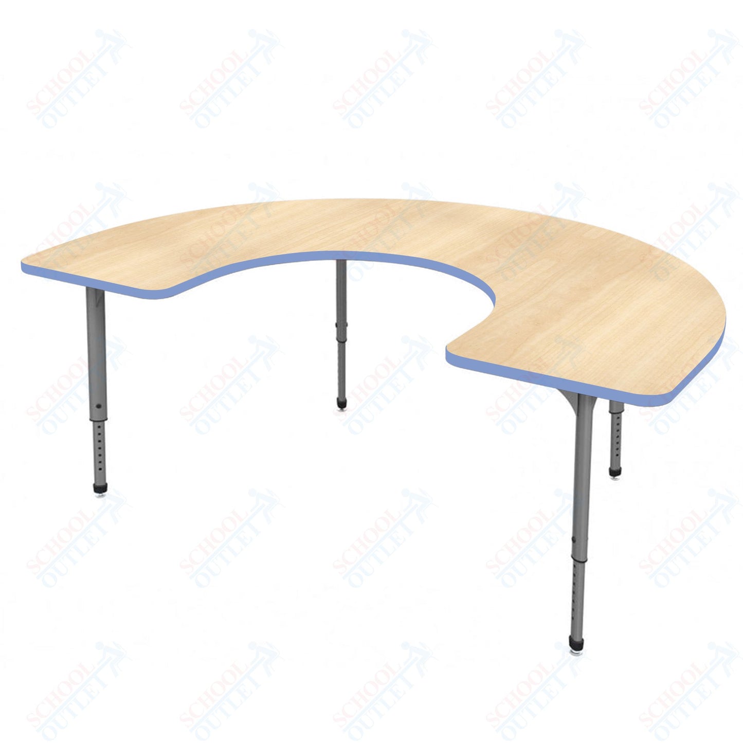 Marco Apex Series Horseshoe School Activity Table 60" x 66" Adjustable Height 21"-30" (38-2270-MA)