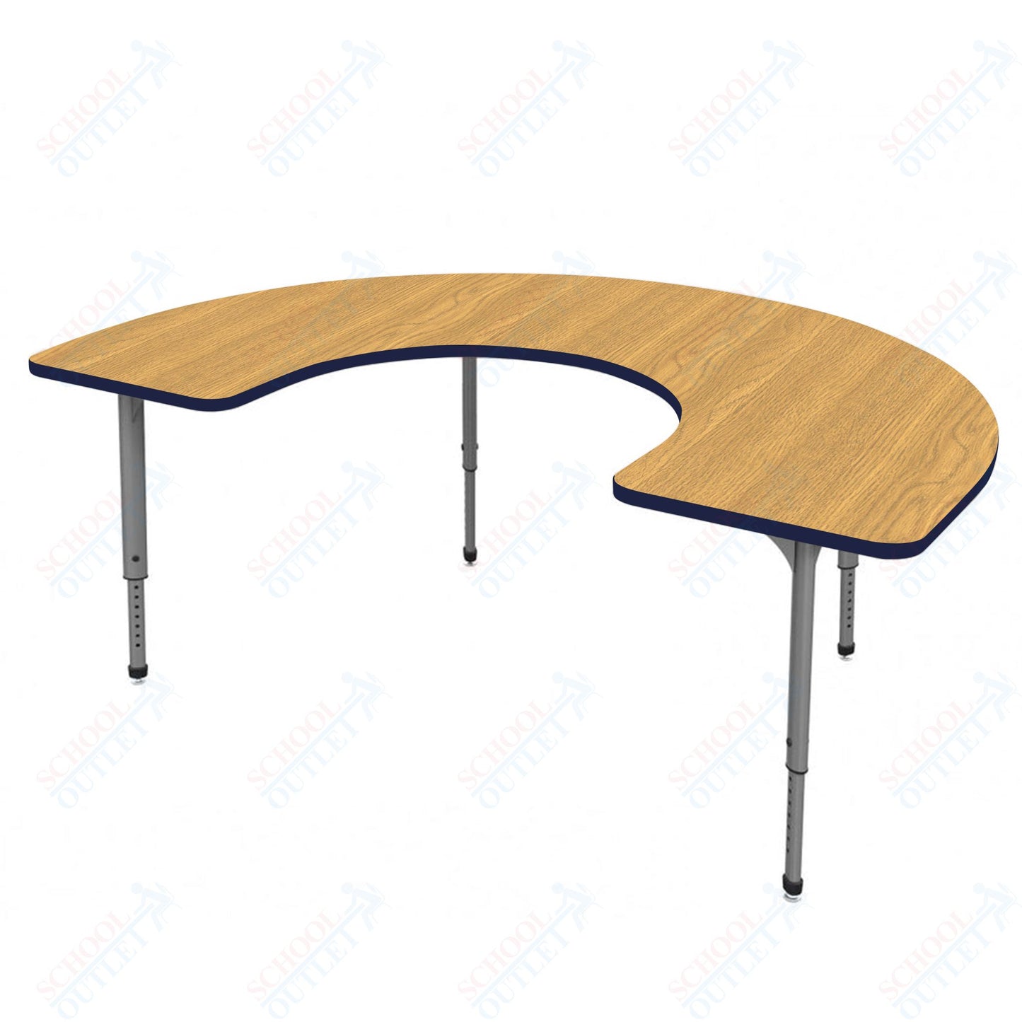 Marco Apex Series Horseshoe School Activity Table 60" x 66" Adjustable Height 21"-30" (38-2270-MA)