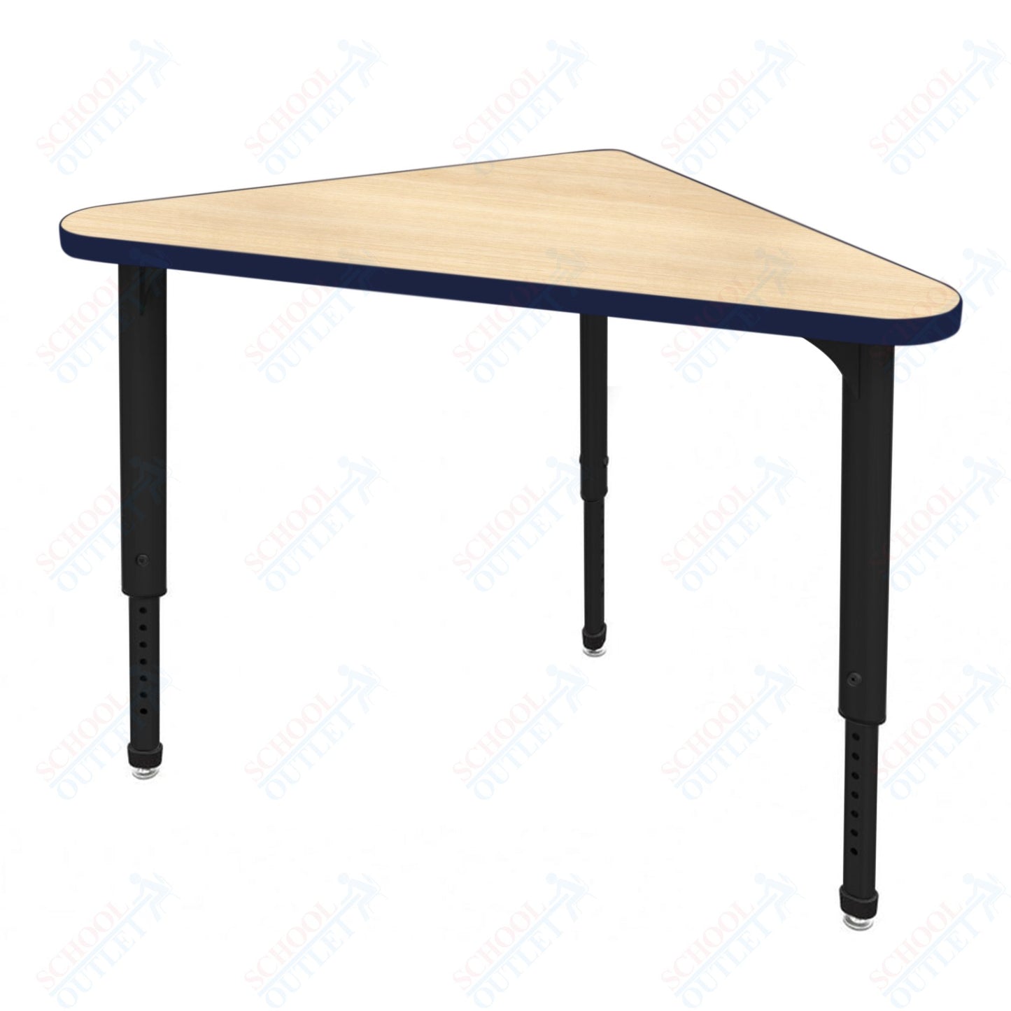 Marco Apex Series Triangle Preschool Collaborative Desk 23" x 40" Adjustable Height 17"-24" (38-2272-MB)