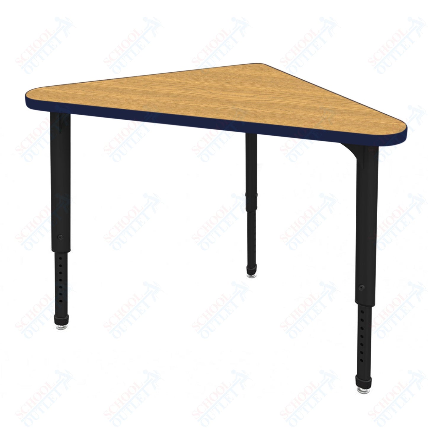 Marco Apex Series Triangle Preschool Collaborative Desk 23" x 40" Adjustable Height 17"-24" (38-2272-MB)