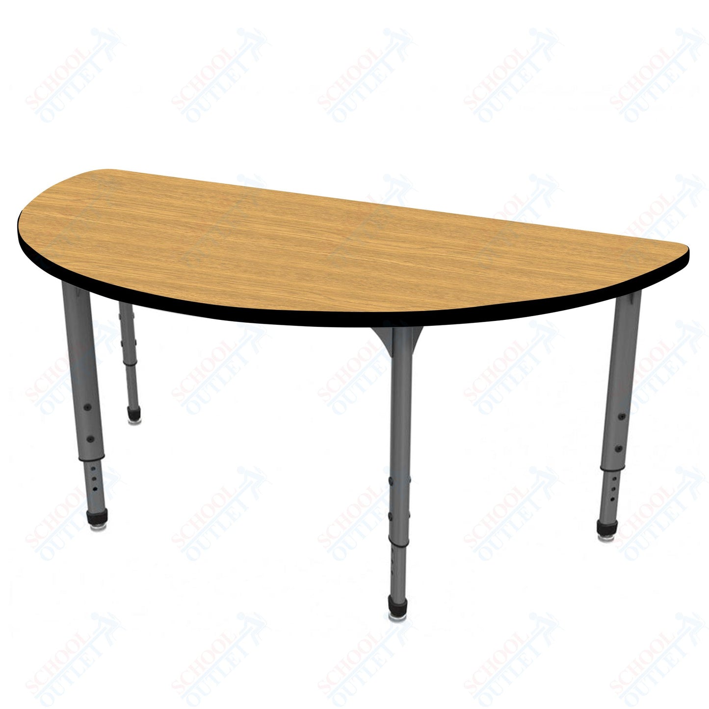 Marco Apex Series 60" Half Round School Activity Table Adjustable Height 21"-30" (38-2278-MA)