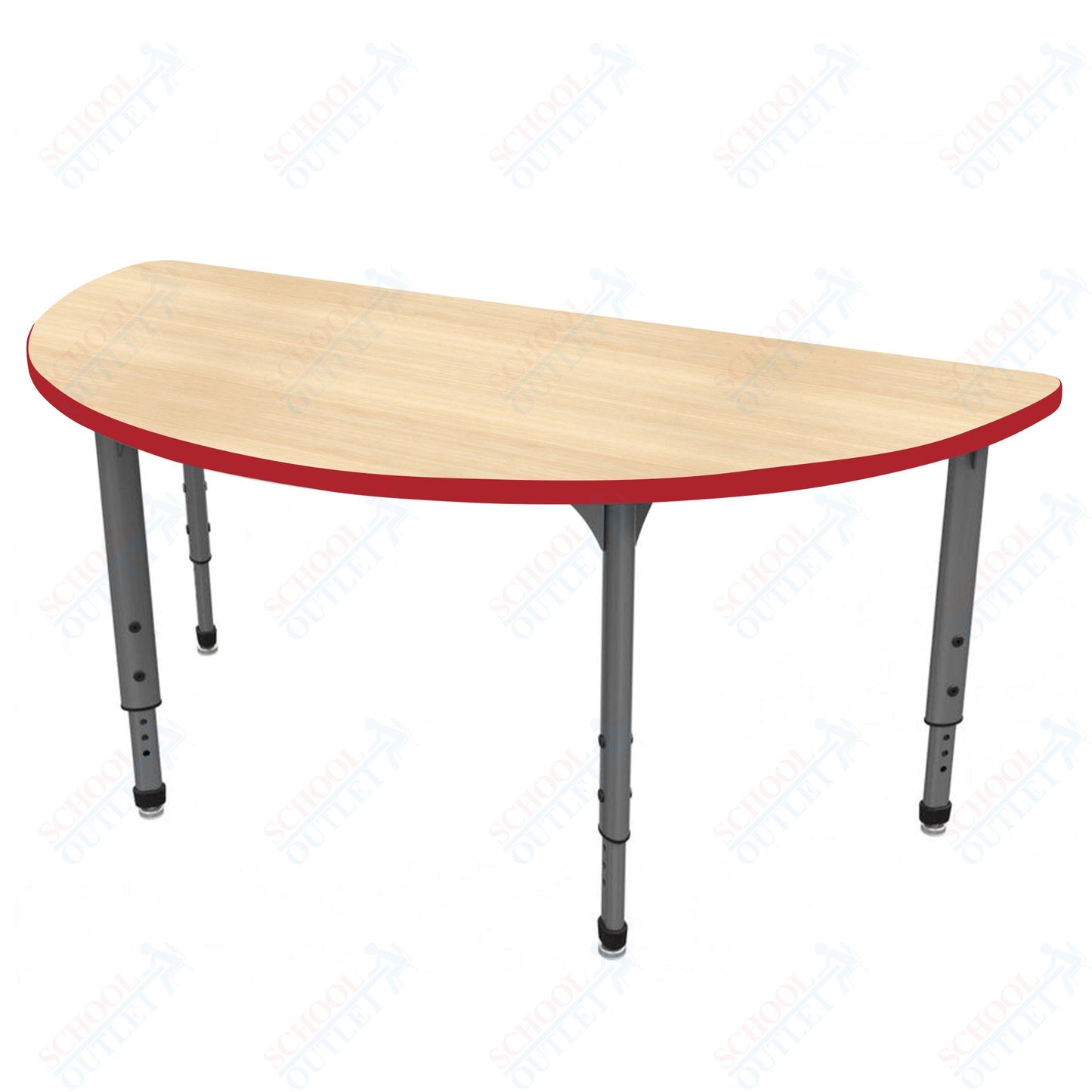 Marco Apex Series 60" Half Round School Activity Table Adjustable Height 21"-30" (38-2278-MA)