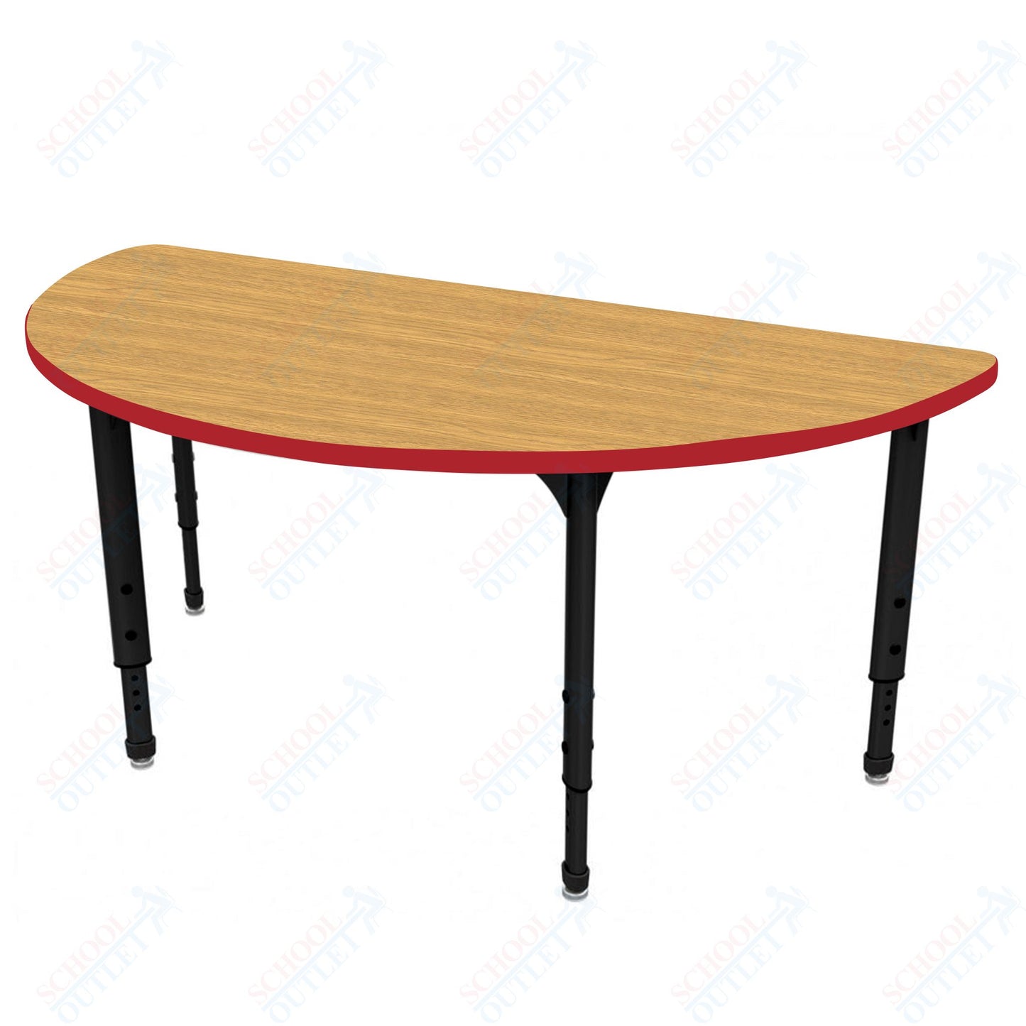 Marco Apex Series 60" Half Round School Activity Table Adjustable Height 21"-30" (38-2278-MA)