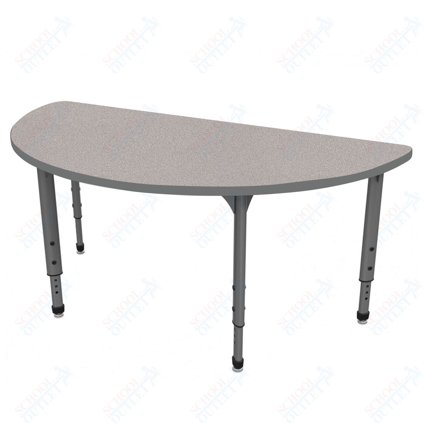 Marco Apex Series 60" Half Round School Activity Table Adjustable Height 21"-30" (38-2278-MA)