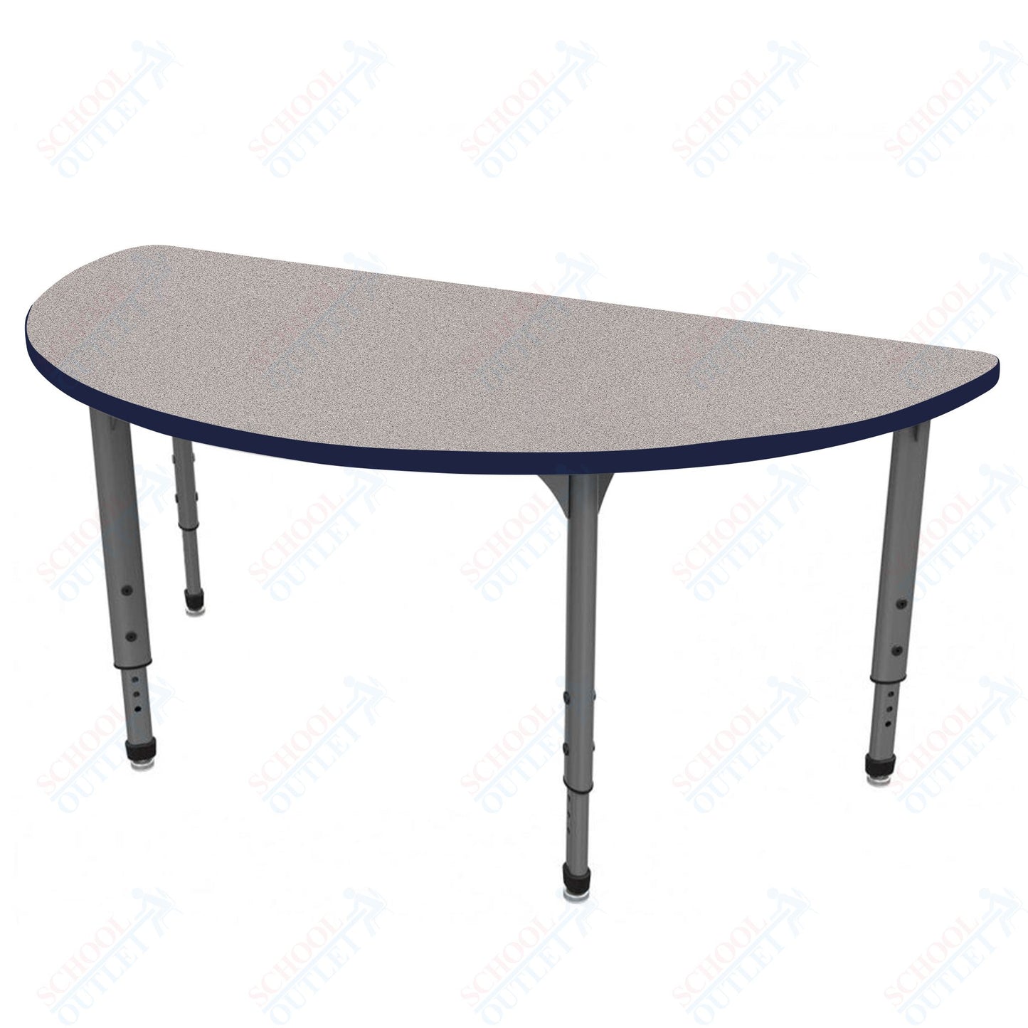 Marco Apex Series 60" Half Round School Activity Table Adjustable Height 21"-30" (38-2278-MA)